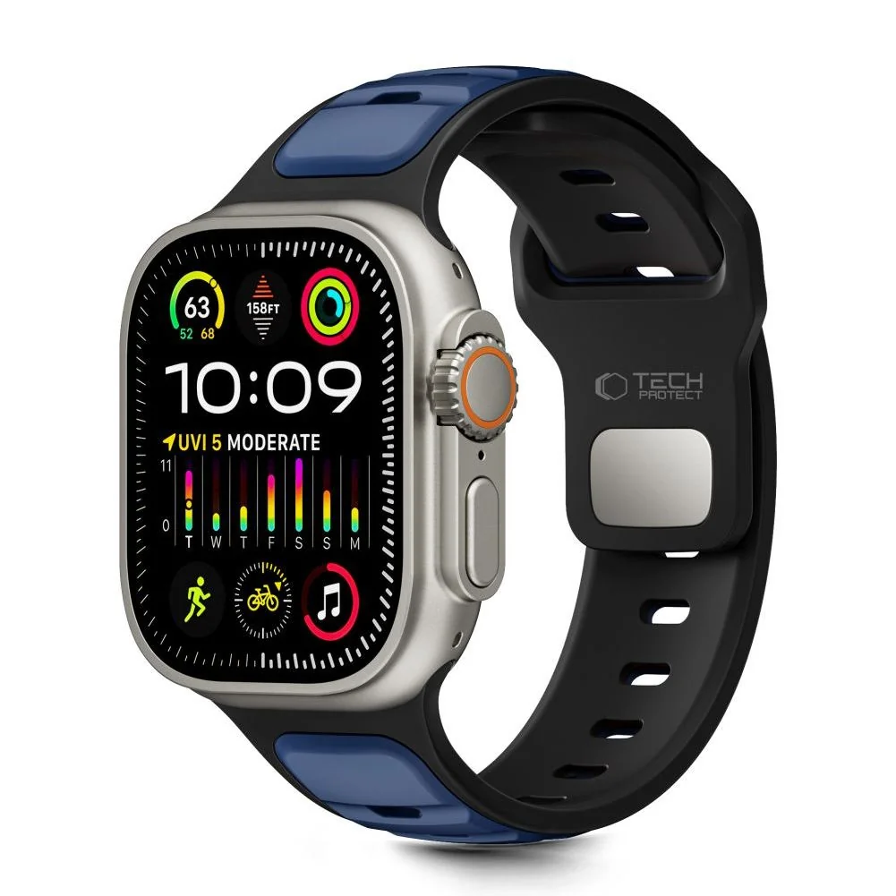 Tech-Protect Iconband Line remienok na Apple Watch 44/45/46/49mm, black/navy k/navy