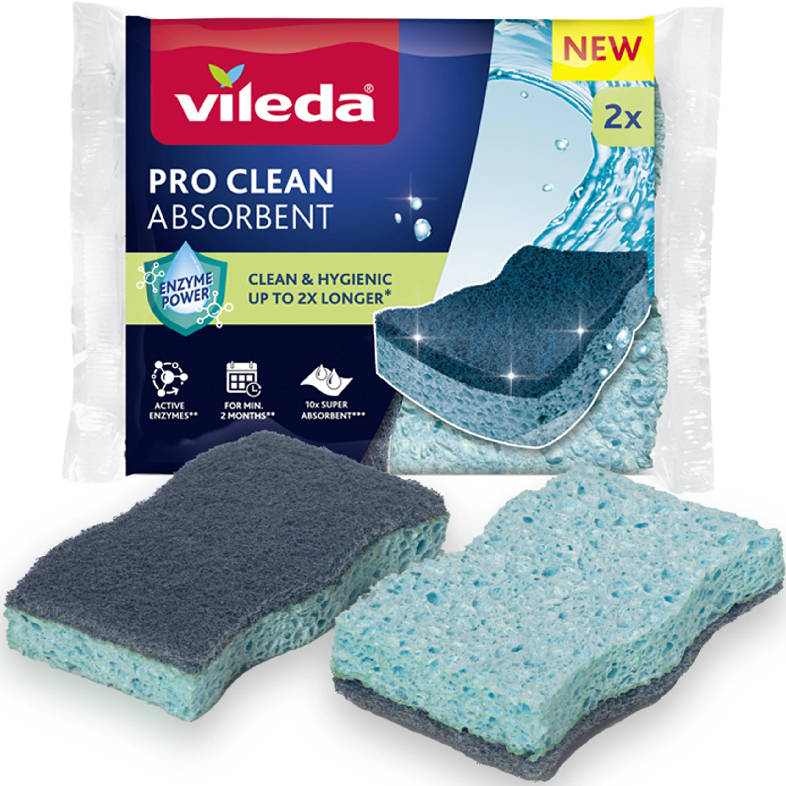 Vileda Pro Clean viskózní houbička 2ks
