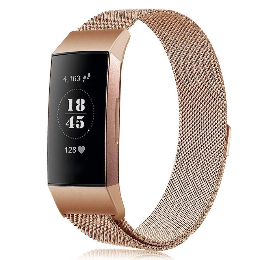 BStrap Milanese (Large) remienok na Fitbit Charge 3 / 4 rose gold