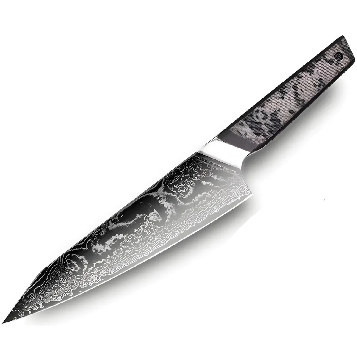 Damaškový kuchynský nôž Takeno Kiritsuke 21 cm, damašková oceľ
