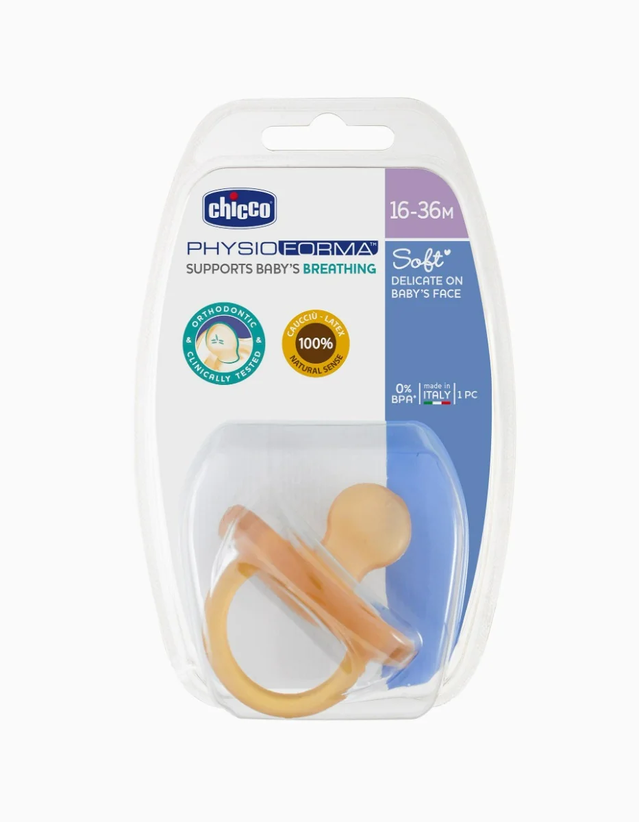Chicco Cumlík  celokaučukový Physio Soft 16-36m 1×1 ks, od 16 do 36 mesiacov
