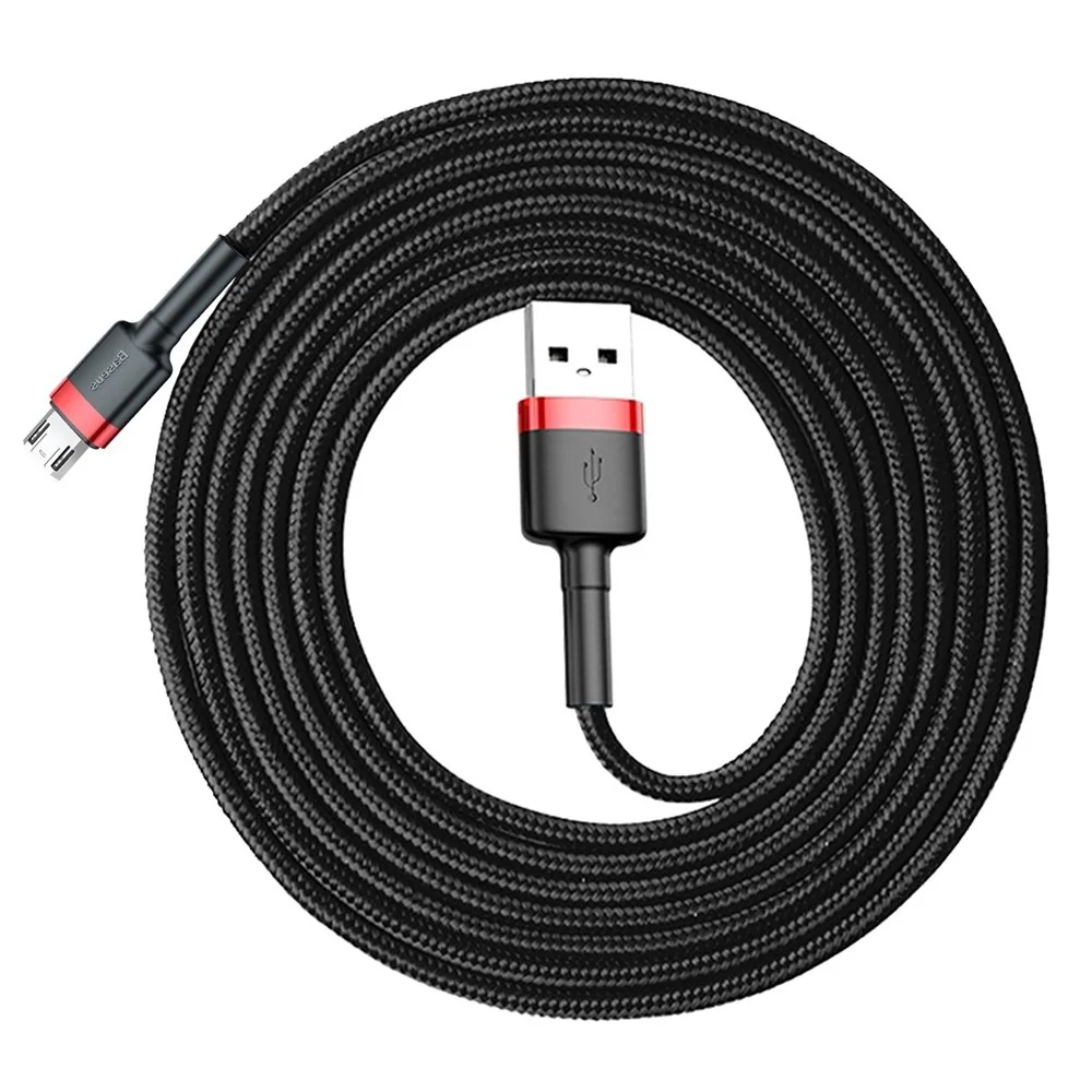 Baseus Cafule kábel USB / micro USB QC 3.0 1.5A 2m, čierny/červený