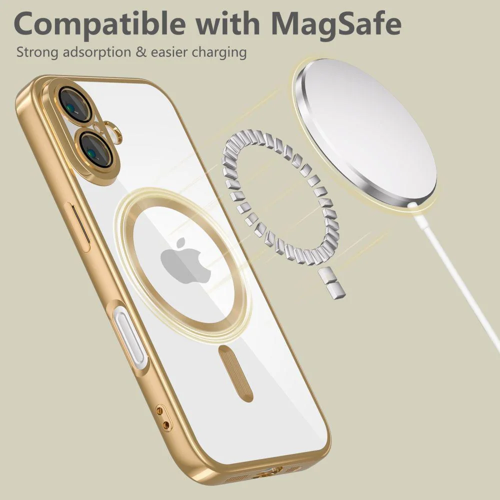 Luxusné kryštálové MagSafe puzdro pre Apple iPhone 16e