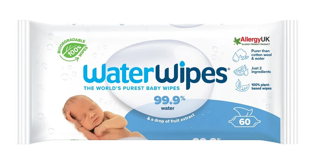 WATERWIPES 100% BIO odbúrateľné obrúsky 1×60 ks, vlhčené obrúsky
