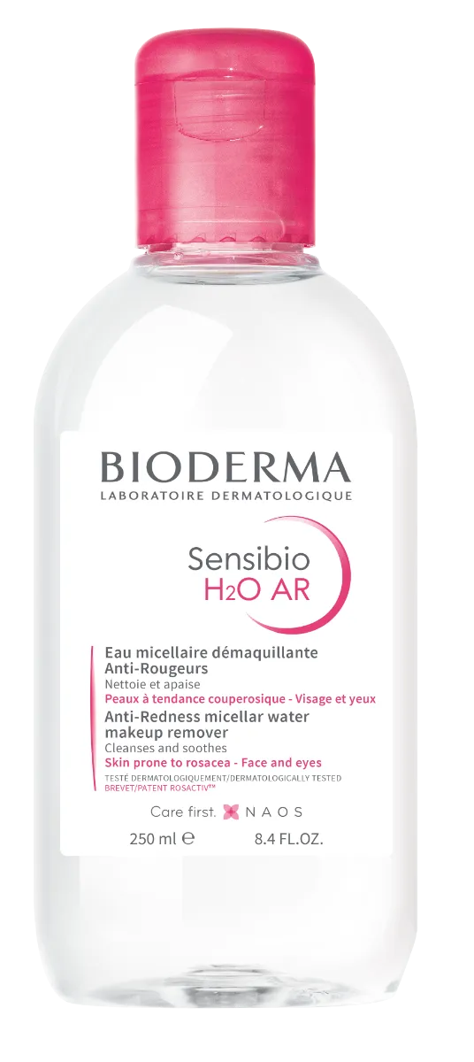 BIODERMA Sensibio H2O AR 250 ml, micelárna voda na citlivú pleť so začervenaním 1×250 ml, micelárna pleťová voda na citlivú pleť