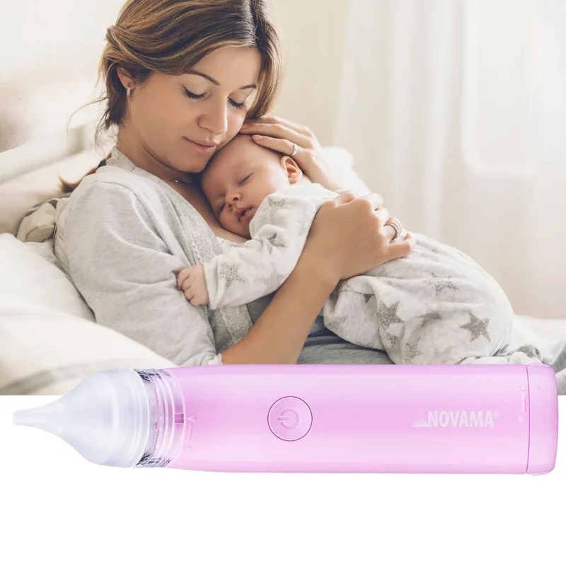 NOVAMA Pingo Spark nosová odsávačka s LED, pastelová ružová