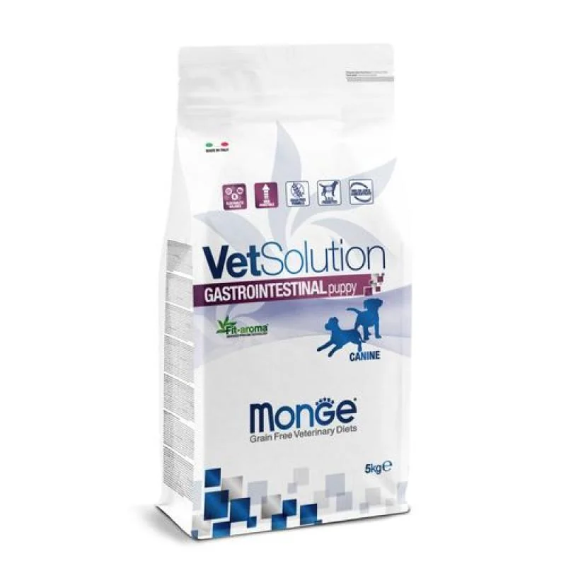 MONGE VetSolution Dog Gastrointestinal Puppy 5kg diétne suché krmivo pre šteňatá na zníženie akútnych porúch črevného vstrebávania