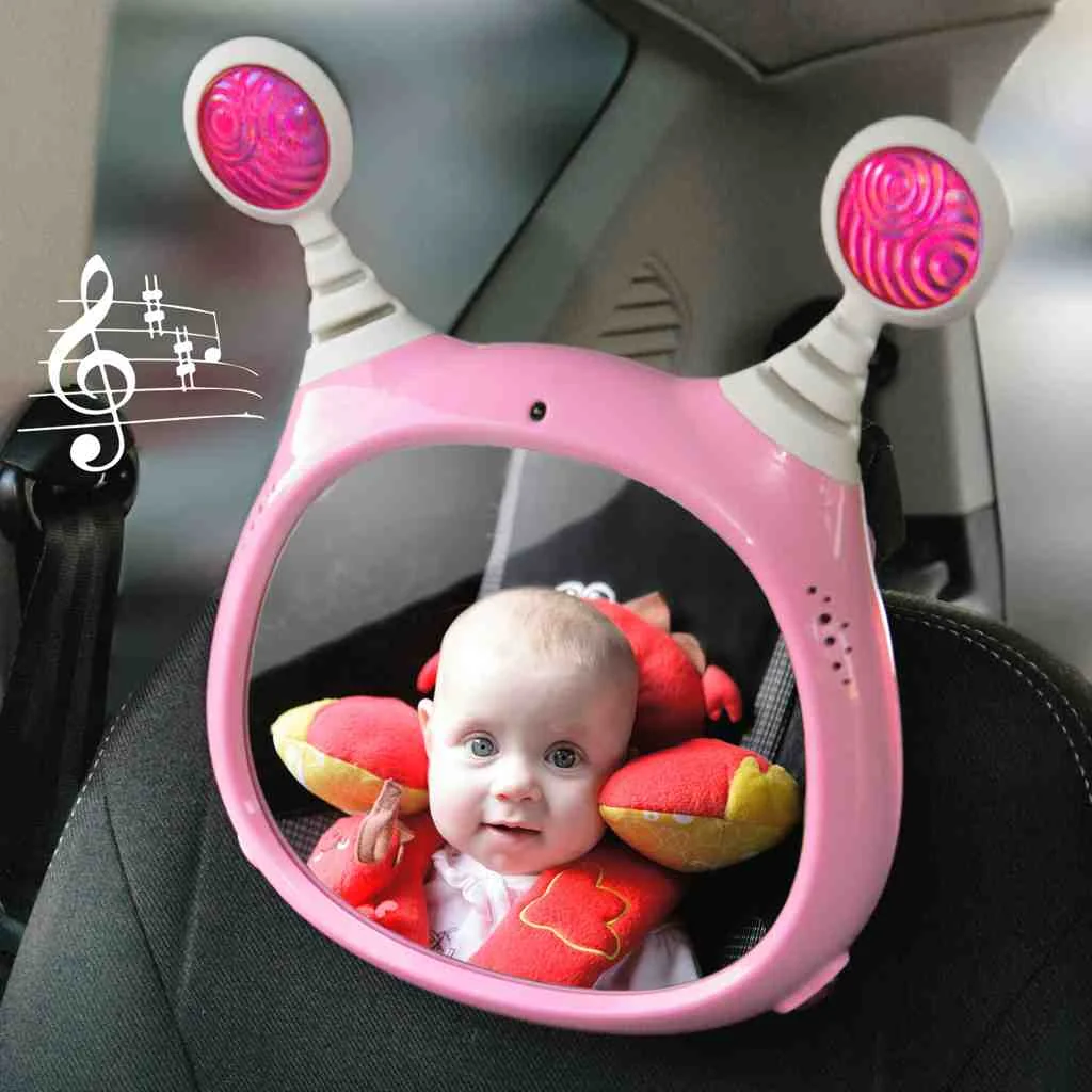 BENBAT Zrkadlo do auta aktívne s melódiami Oly Pink 0m+ 1×1 ks, detské zrkadlo