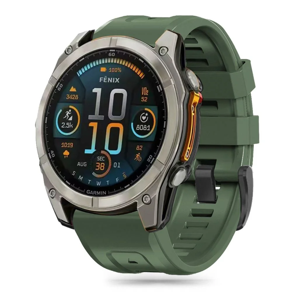 Tech-Protect Silicone remienok na Garmin Fenix 5x / 5x Plus / 6x / 6x Pro / 7x / 8 51mm, army green Pro / 7x / 8 51mm, army green