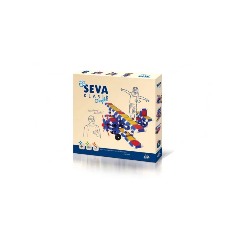 SEVA Stavebnica Seva plast Klasik Dvojka 366ks v krabici 36x33,5x5cm 