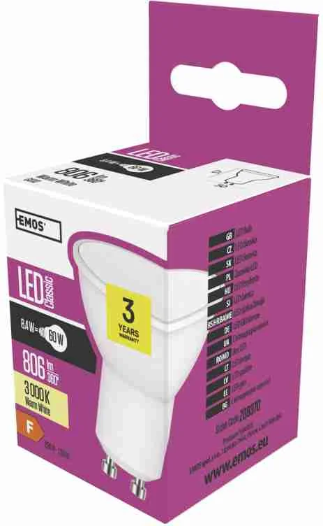 LED CLS 8,4W GU10 WW 1×1 ks, LED žiarovka