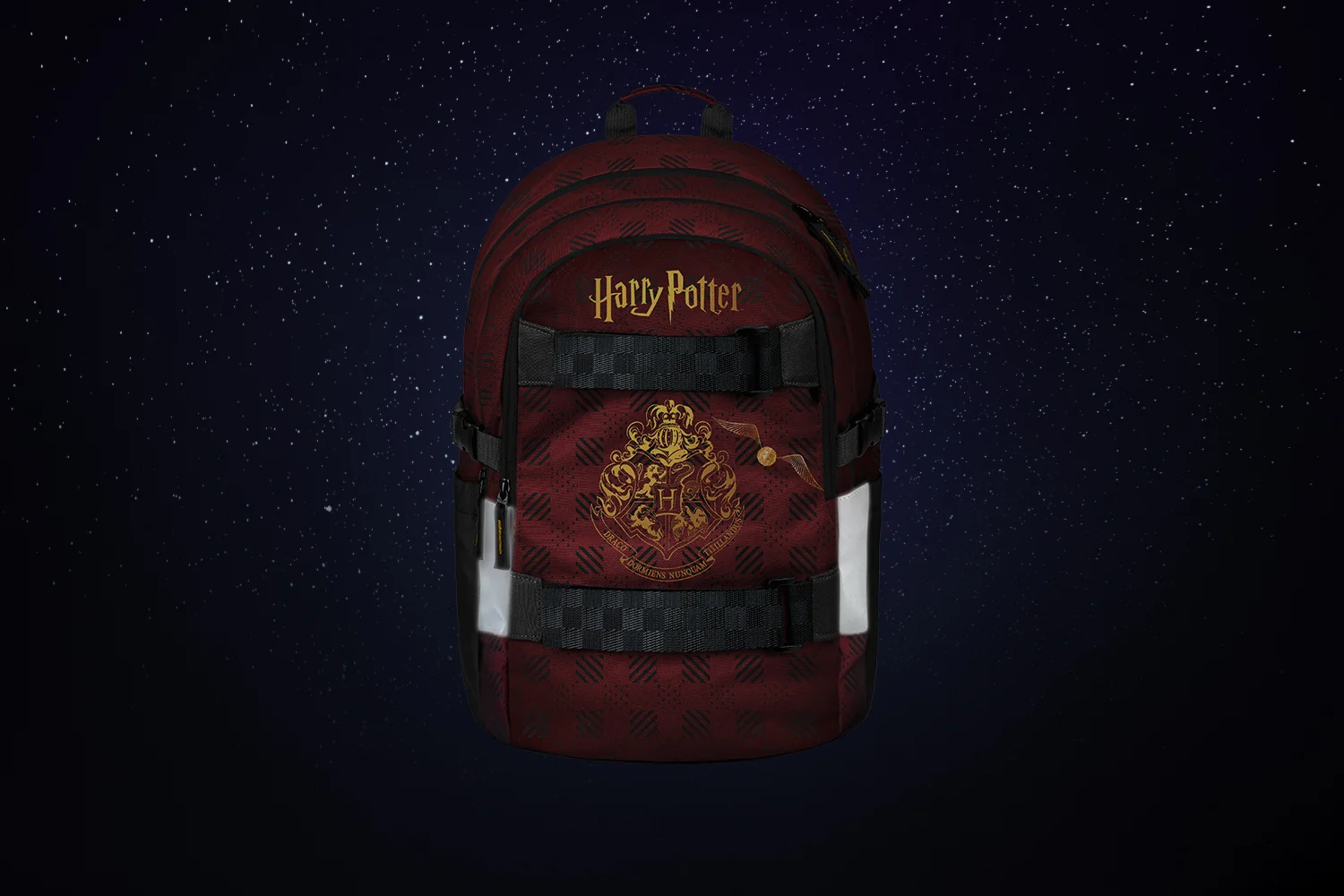 Baagl školský set Skate Harry Potter Rokfort vínový (batoh, peračník, vrecko)