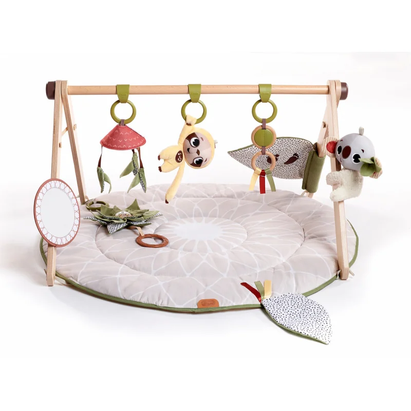 Tiny Love Edukačná hracia podložka s drevenou hrazdou - Boho Chic , 0m+