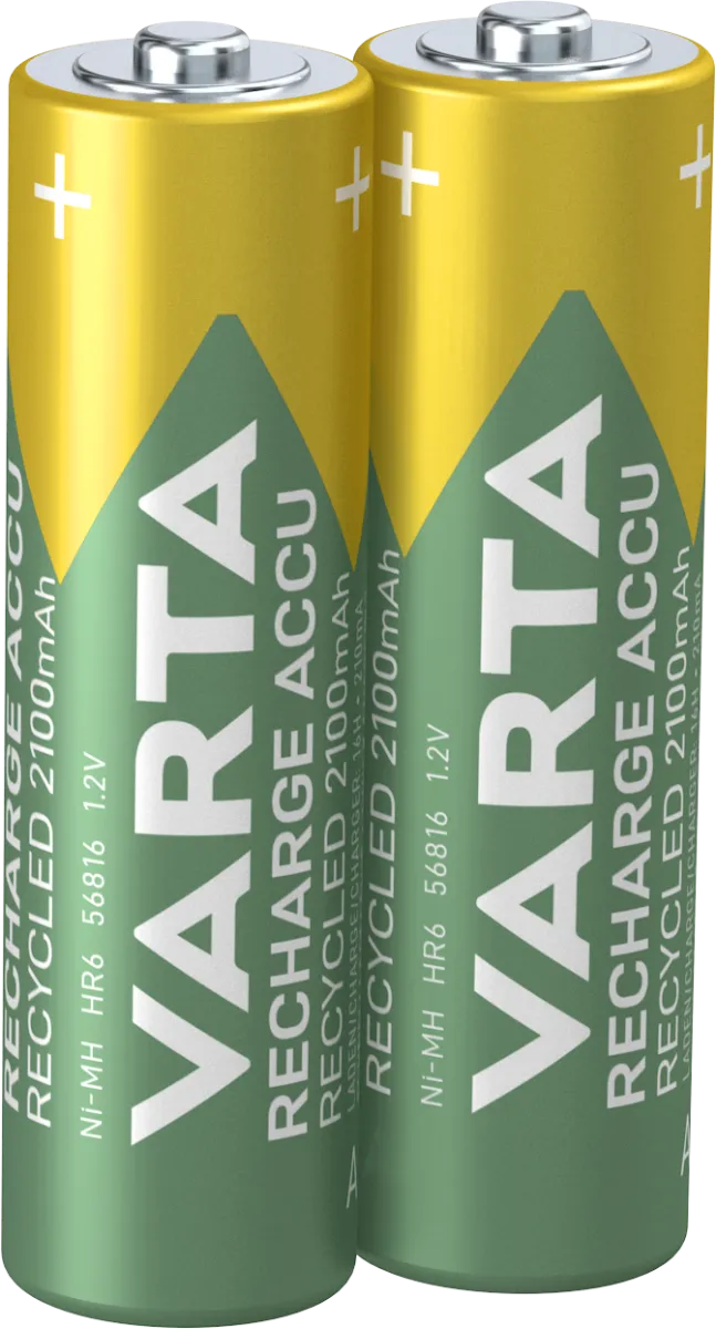 Varta Recharge Accu Recycled 2 AA 2100 mAh R2U 1×1 ks, alkalická baterka