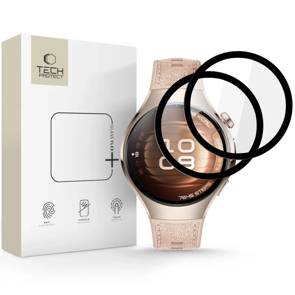Tech-Protect Glass Flex 2x ochranné sklo na Huawei Watch 5 46mm, čierne e