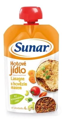 Sunar Hotové jedlo Lasagne 1×120 g, zeleninovo-mäsový príkrm