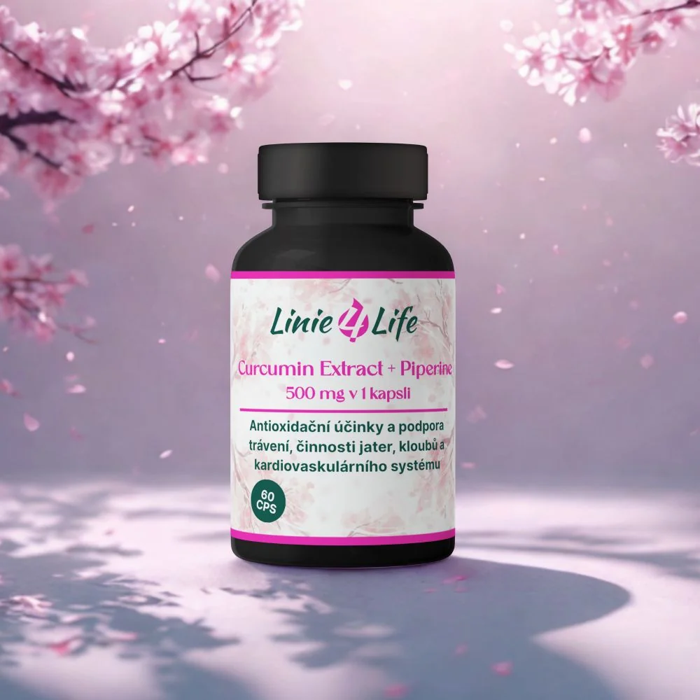 Linie4Life EXTRAKT Z KURKUMY + PIPERÍN 60 kapsúl Kĺby, antioxidant, 60 kapsúl na 60 dní