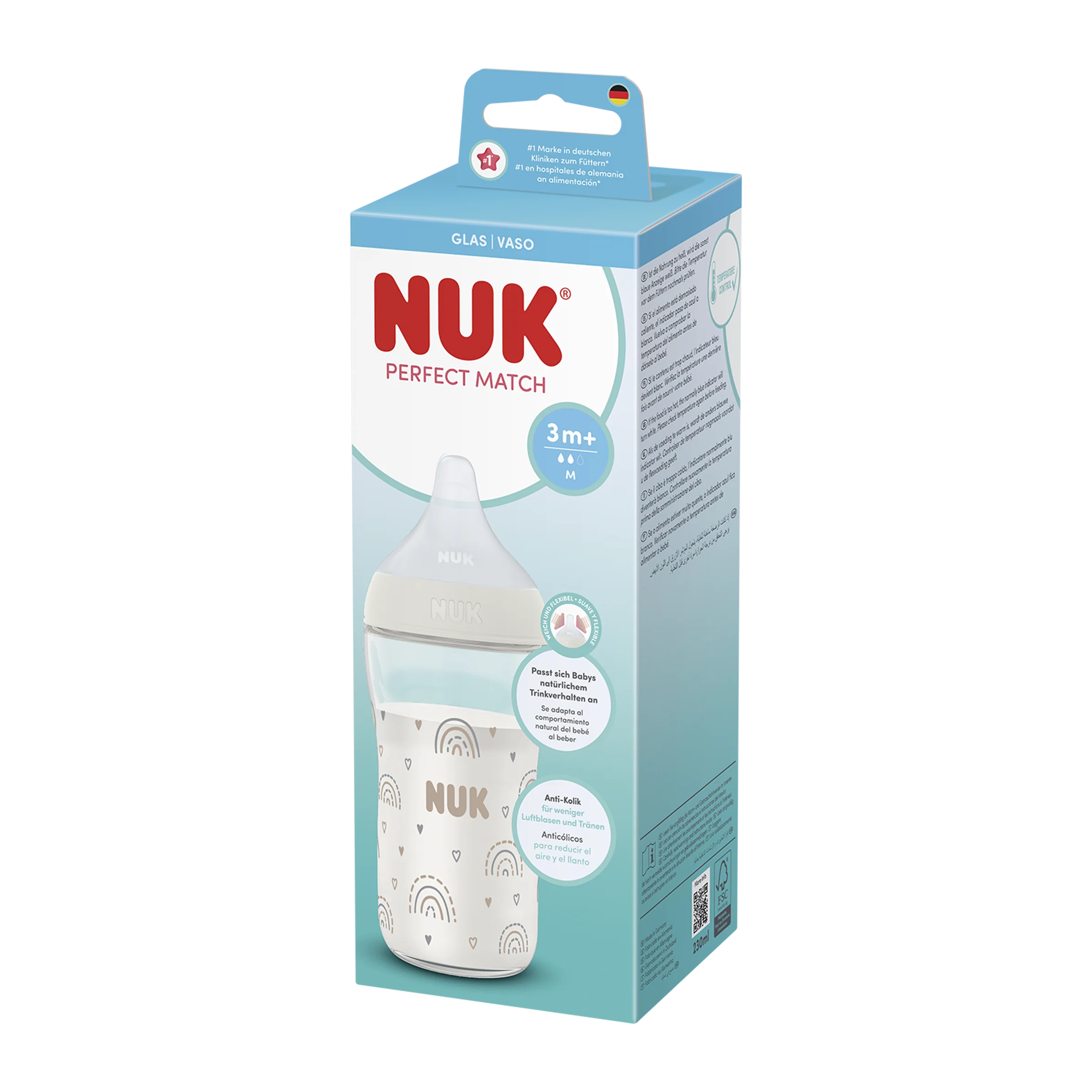 NUK flaša Perfect Match sklo 230 ml 1 ks