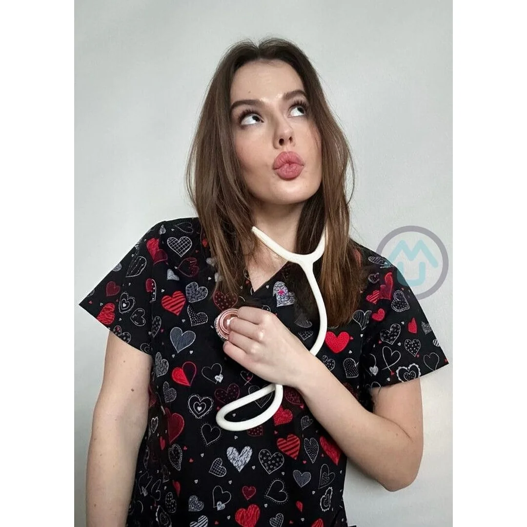 Zdravotnícka dámska blúza PRAVÁ LÁSKA 3XL