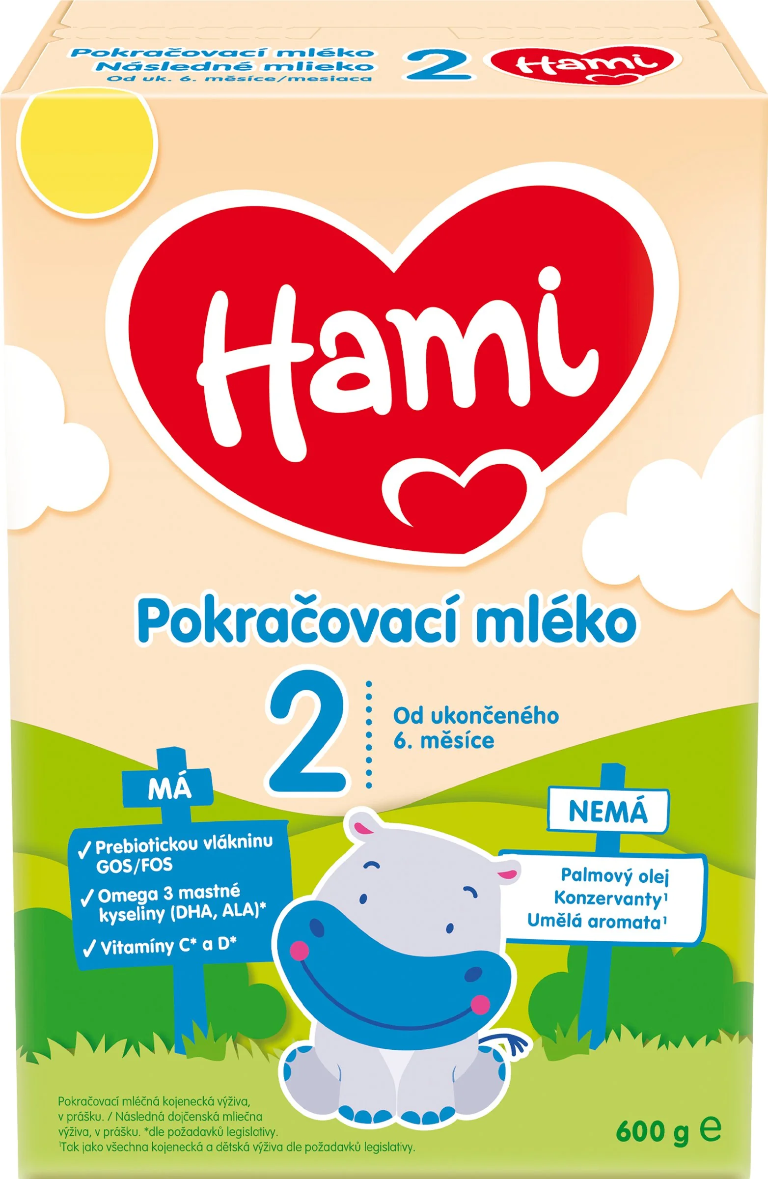 HAMI  . 6+ 600G   PLV 666677 OD 7MES. 1×600 g, mliečna výživa v prášku