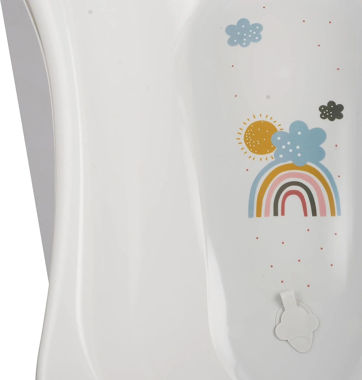 Detská vanička s výpustou, 84 cm Rainbow, Baby nellys - biela