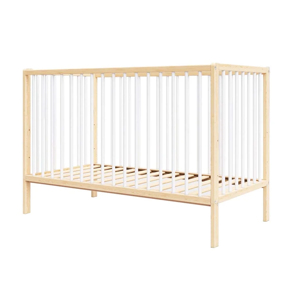 PETITE&MARS Postieľka drevená Moony Pine White 1×1 ks