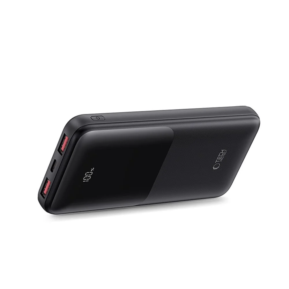 Tech-Protect PB01 Power Bank 10000mAh 2x USB / USB-C 22.5W, čierny