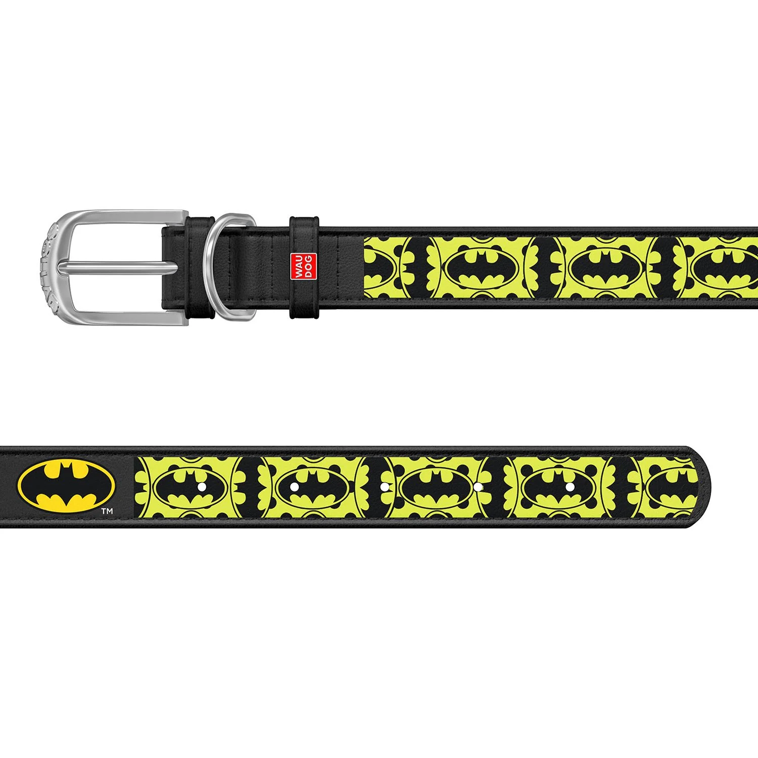 Kožený obojok Batman DC COMICS čierny, Obvod krku: 29-38 cm, širka: 20 mm