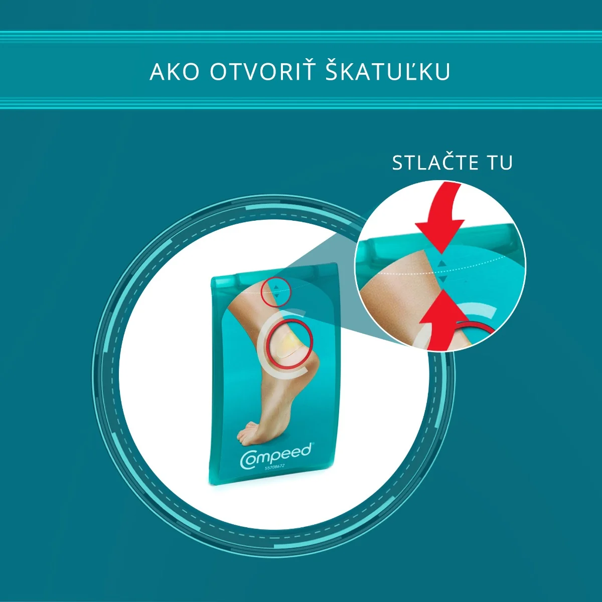 Compeed NÁPLASŤ na pľuzgiere na nohách stredná 1x5 ks