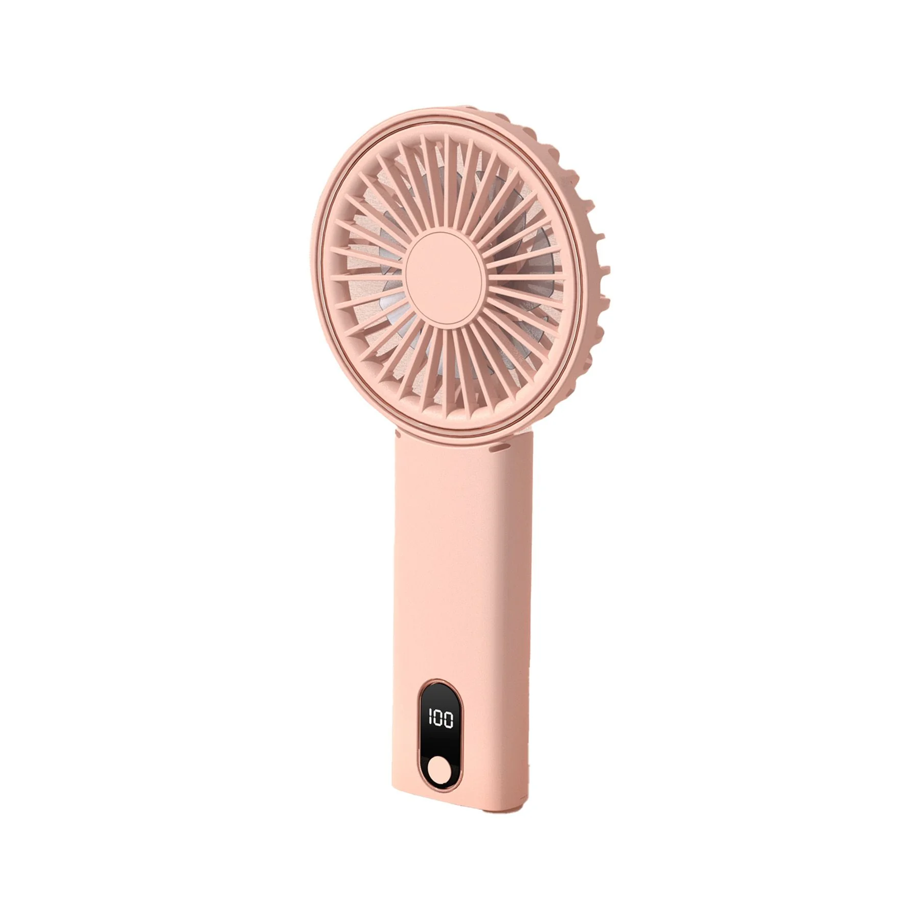 Prenosný ventilátor s displejom, ružový