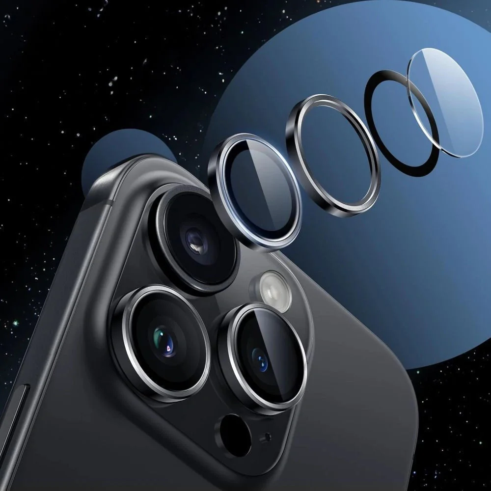 Tech-Protect CamRing Fit ochranné sklo na kameru na iPhone 17 Air, čierne rne