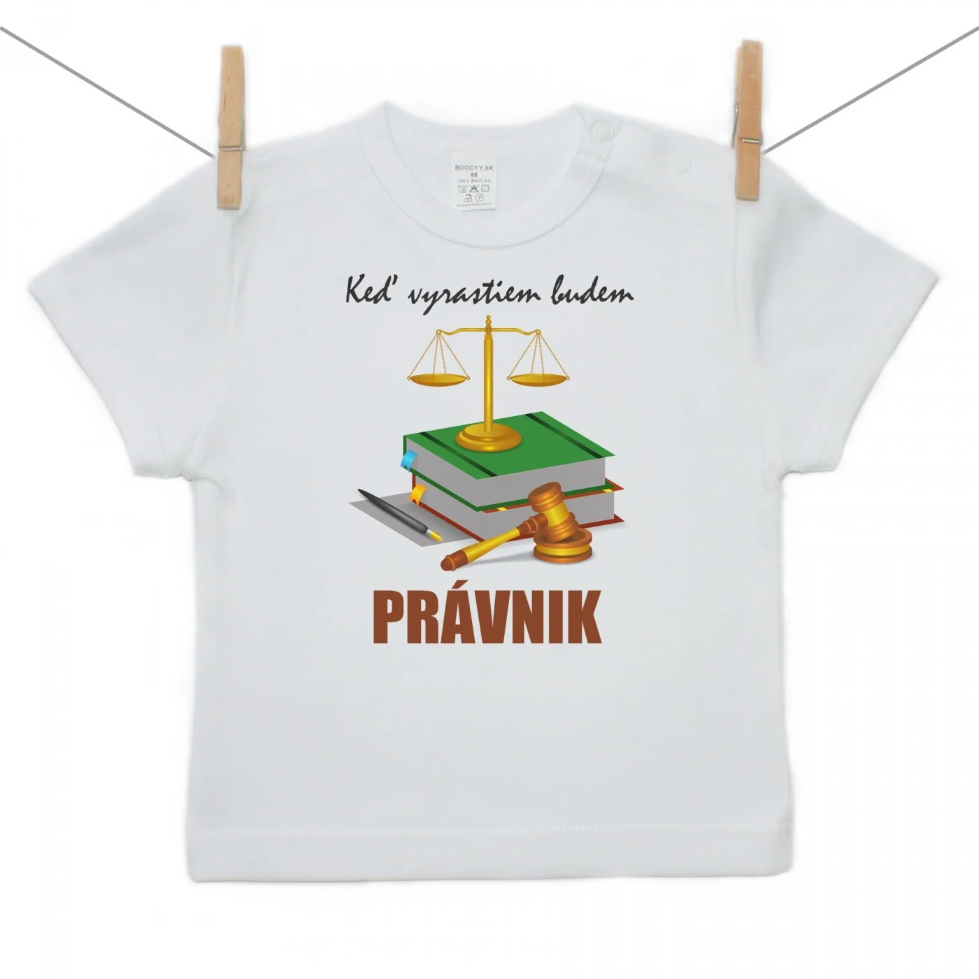 Boodyy Tričko s krátkym rukávom Keď vyrastiem budem právnik Veľkosť: 116