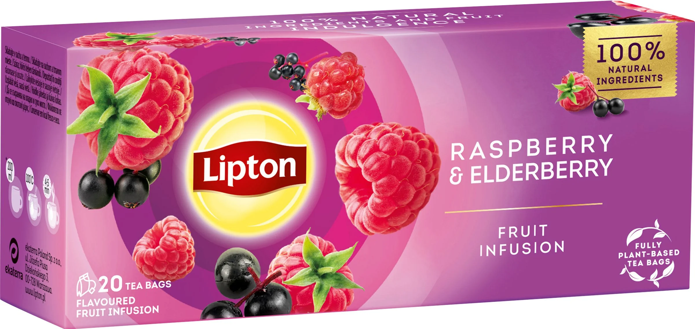 Lipton Raspberry with Elderberry 1,7g 20 ks