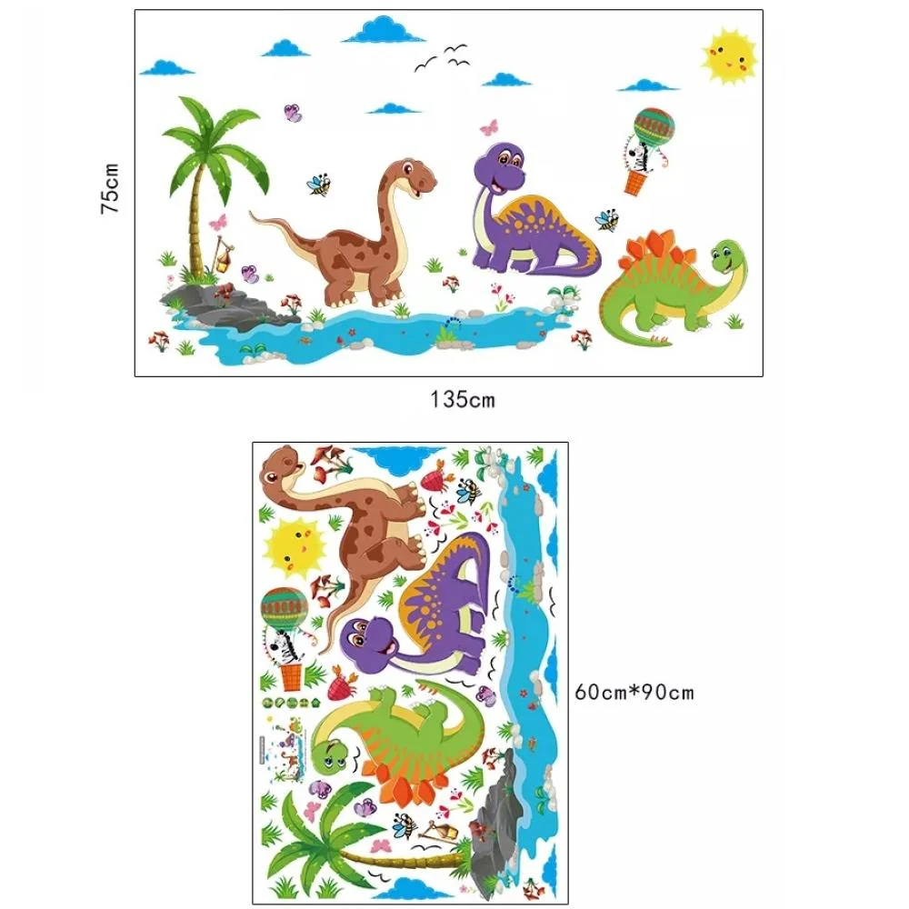 Samolepka na stenu s milými dinosaurami 75x135 cm, PVC