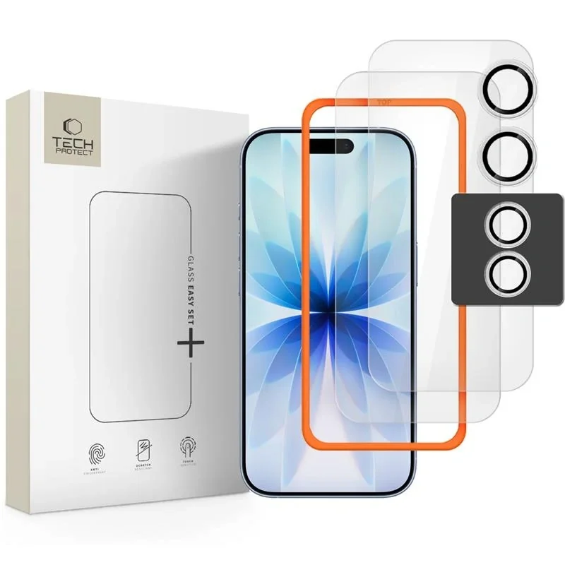 Tech-Protect Easy Set 3x ochranné sklo na iPhone 17
