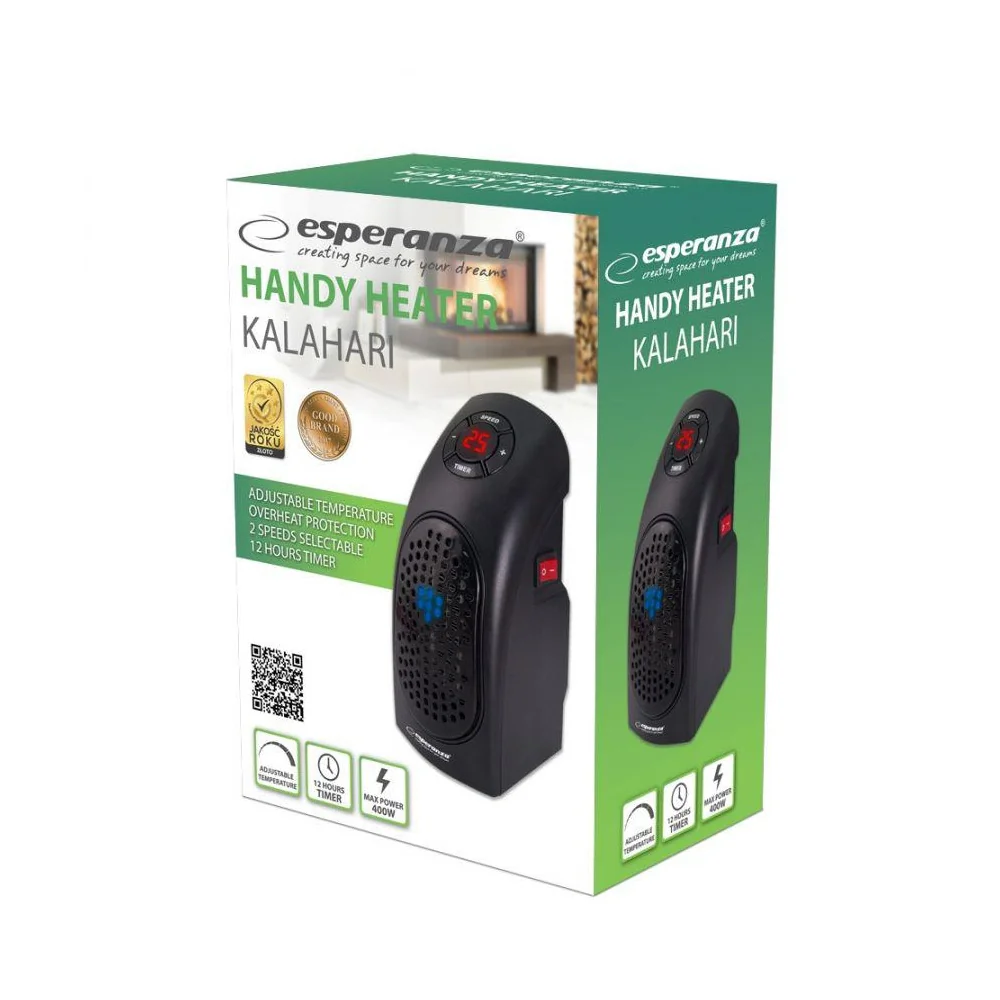 Ohrievač keramický do zásuvky ESPERANZA EHH007 Kalahari 400W