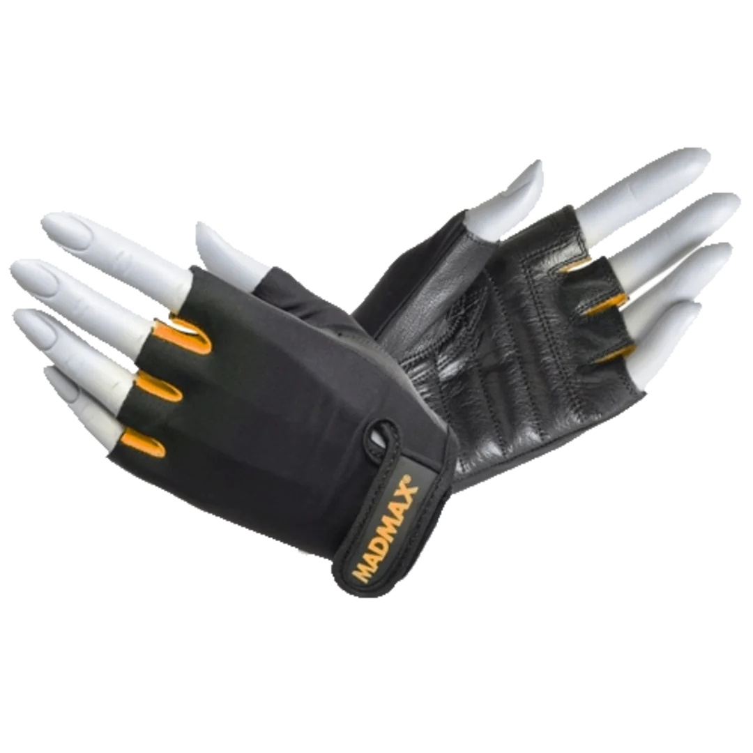 MADMAX MFG-251 GLOVES FOR FITNESS RAINBOW - Black/Neon orange, L
