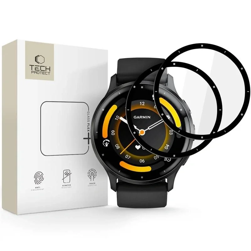 Tech-Protect Glass Flex 2x ochranné sklo na Garmin Venu 3, čierne