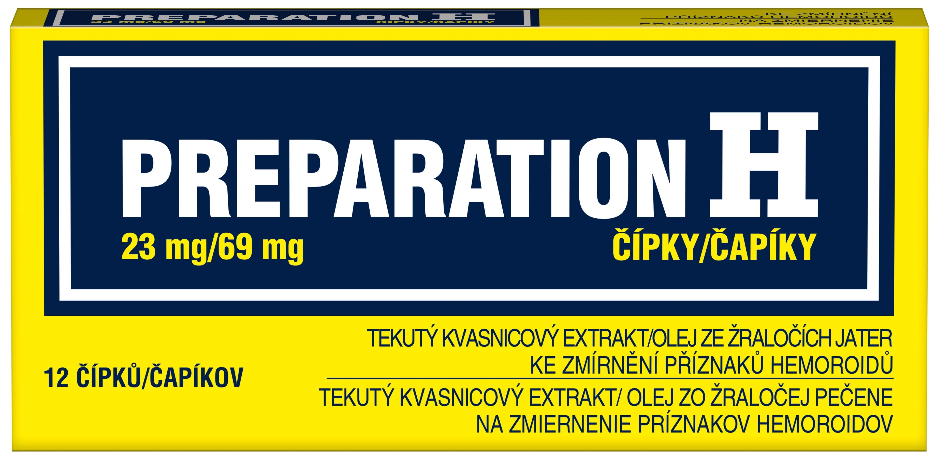 Preparation H čapíky 1x 12ks, čapíky na liečbu hemeroidov