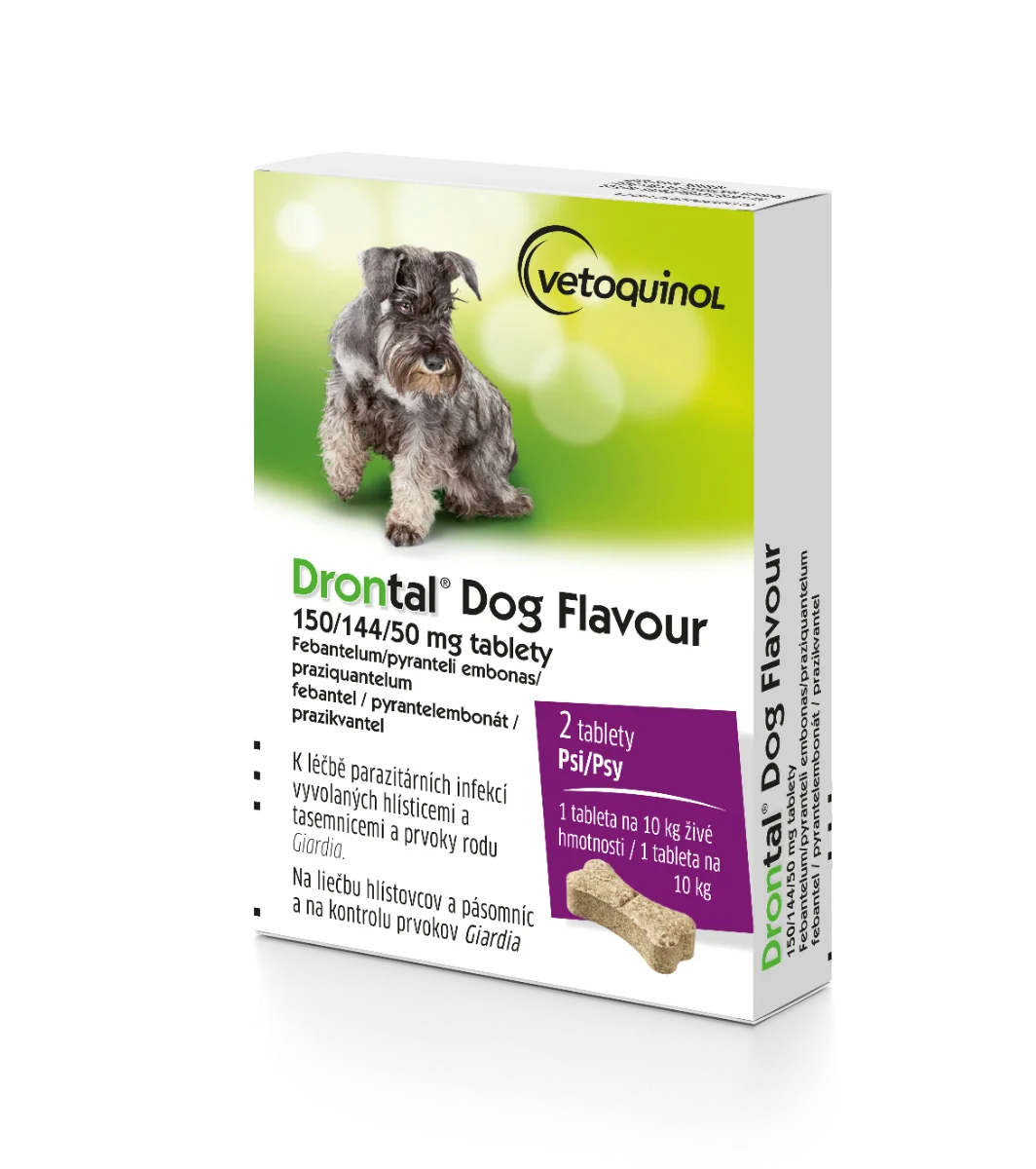 Drontal Dog Flavour 150/144/50 mg tablety 1×2 tbl, veterinárny prípravok