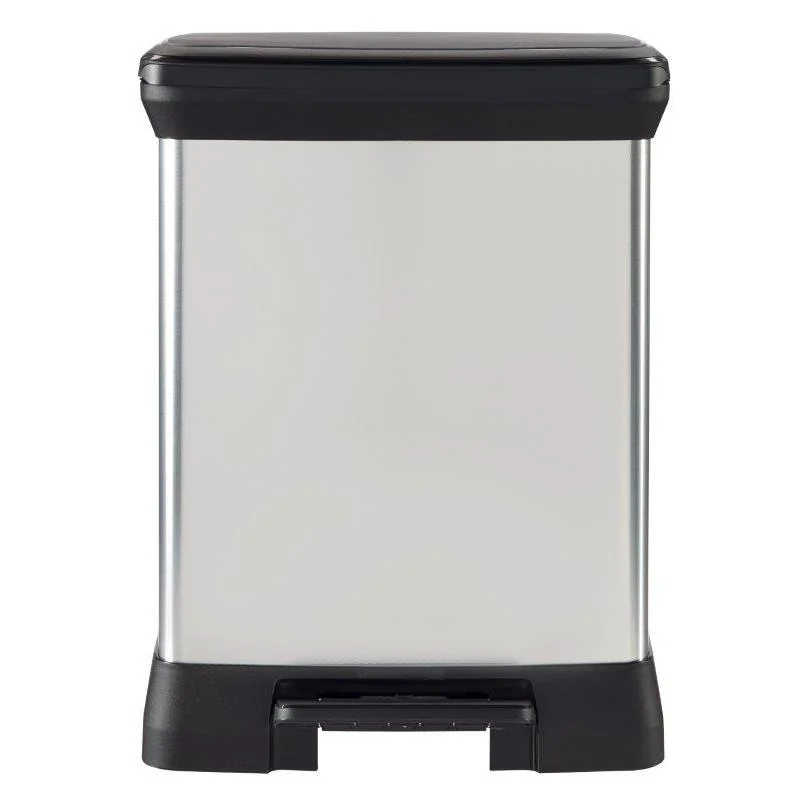 Odpadkový kôš Curver Deco Bin Duo 10 + 18 l strieborný 203291