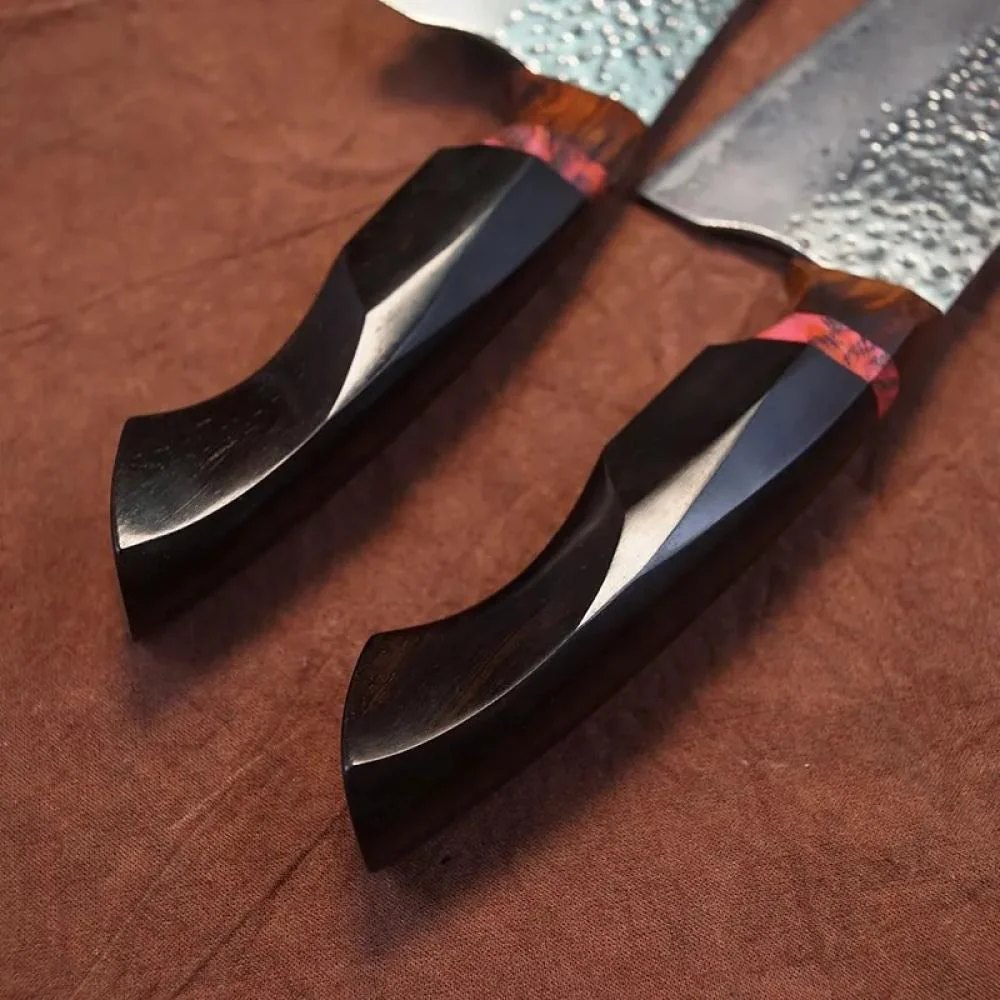 Damaškový kuchynský nôž Takafumi-Čierna 32,8cm, 228g, SKU: 26686