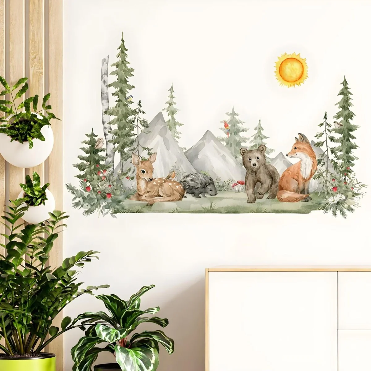 Samolepka na stenu/Tapeta Woodland 30cm x 90cm, PVC