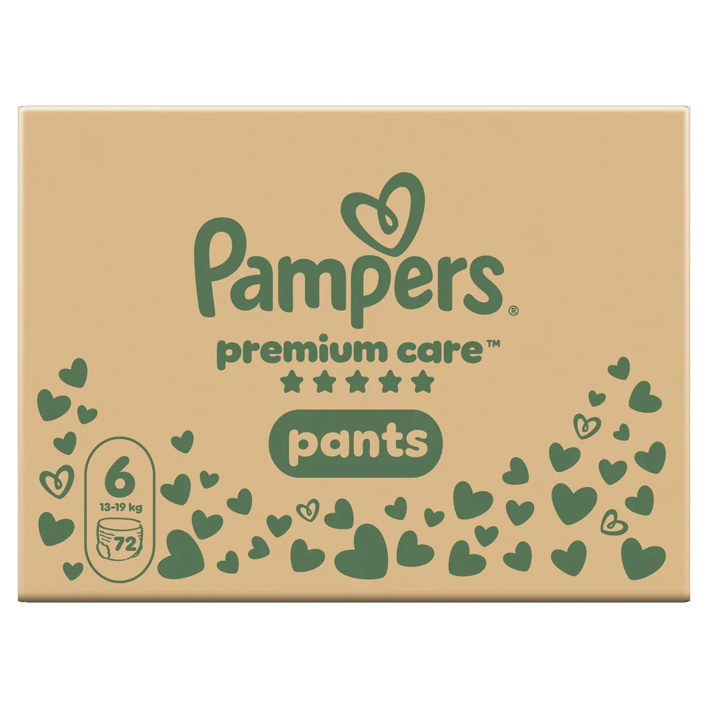 Pampers Premium Care Pants plienkové nohavičky veľkosť 6, 13kg-19kg 72 ks