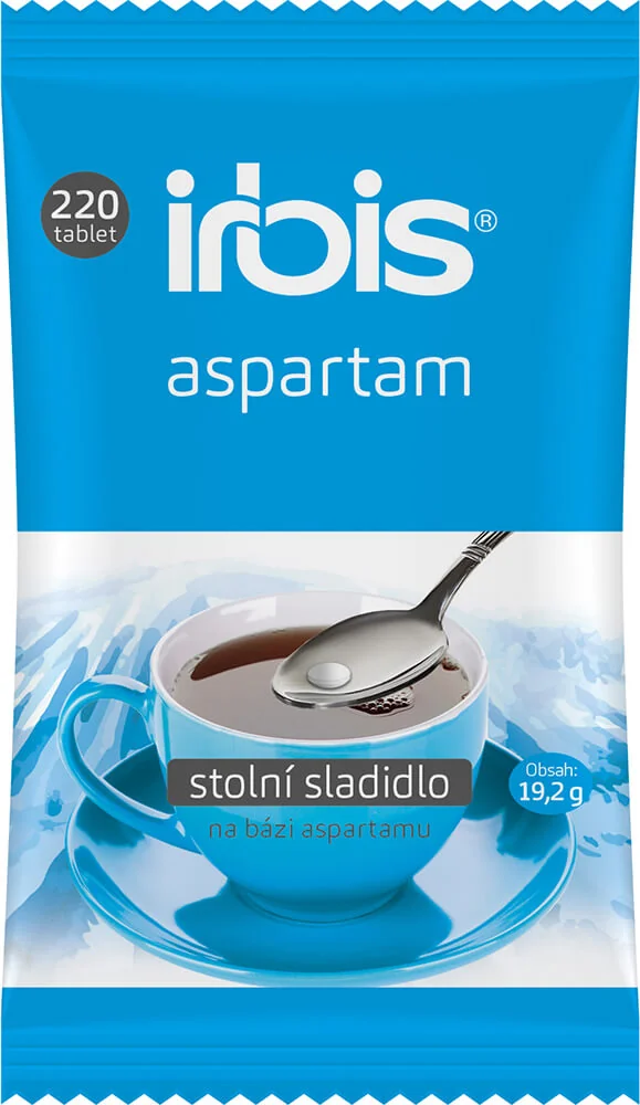 Irbis Aspartám - náhradná náplň 1×220 tbl, nizkokalorické sladidlo