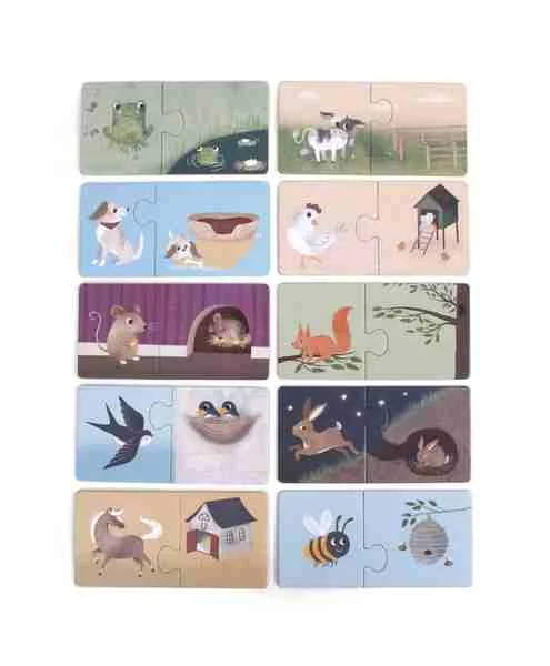 FILIBABBA Puzzle - Nájdi môj domov - Find my Home puzzle 1×1 ks, puzzle