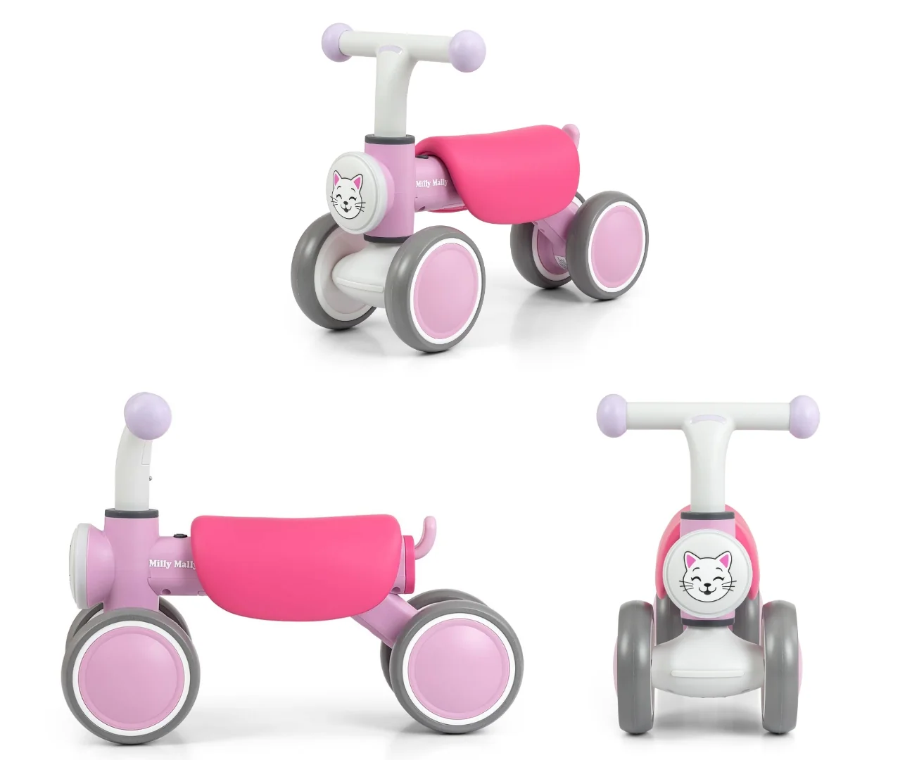 Detské odrážadlo Milly Mally York pink , 20C59029