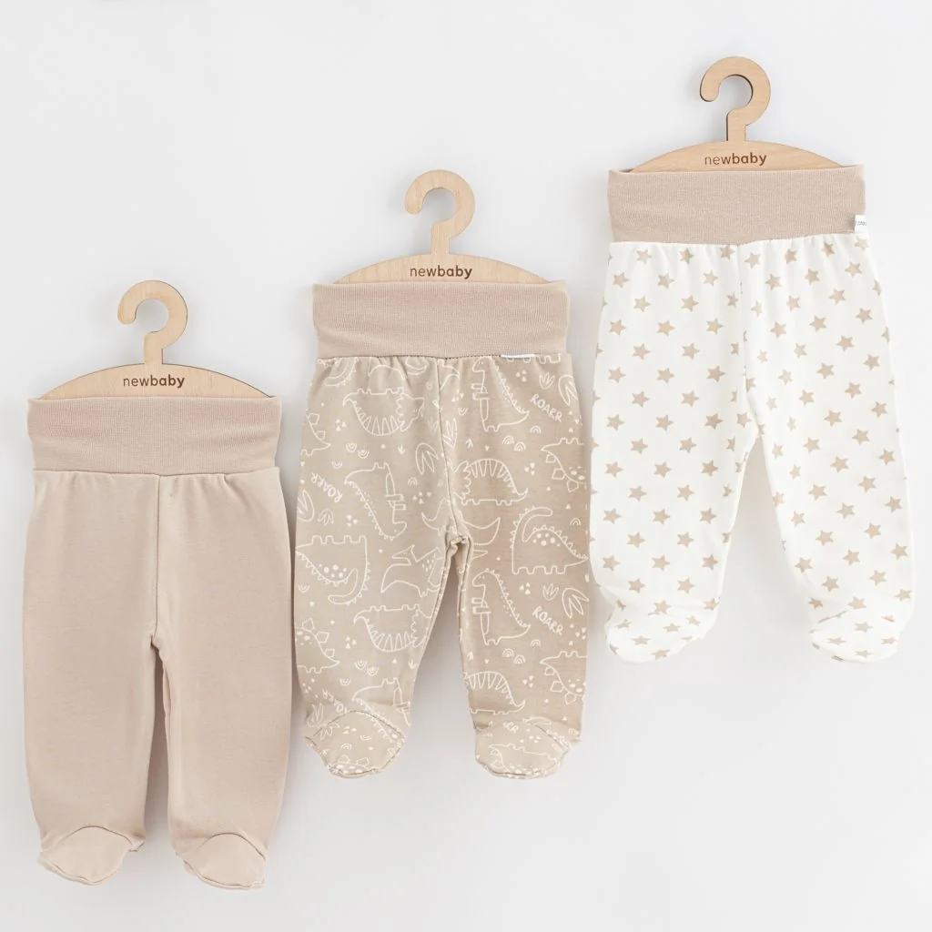 Dojčenské polodupačky New Baby Classic II Uni 3ks béžová 80