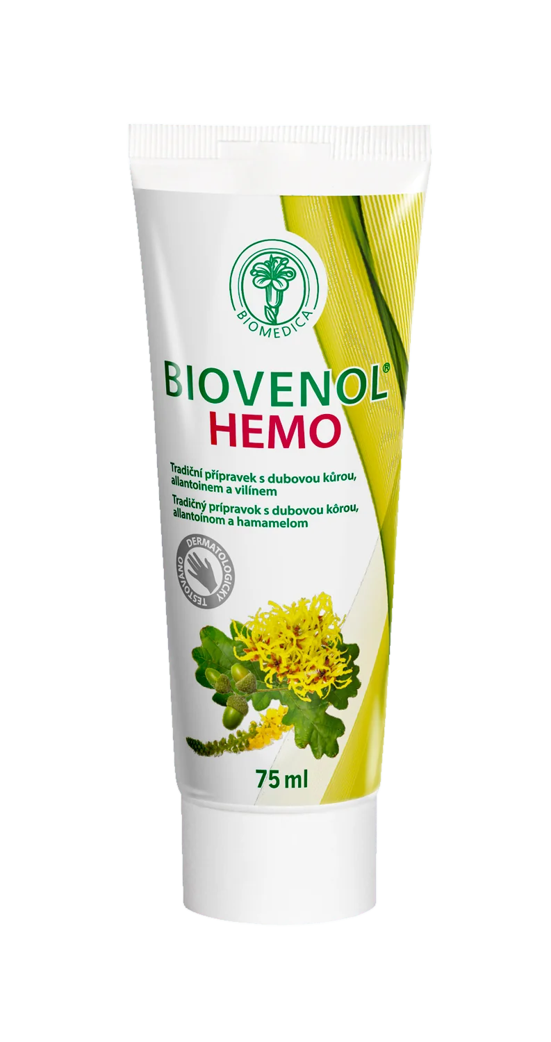 BIOMEDICA BIOVENOL HEMO gél 1×75 ml, kozmetický prípravok na hemoroidy
