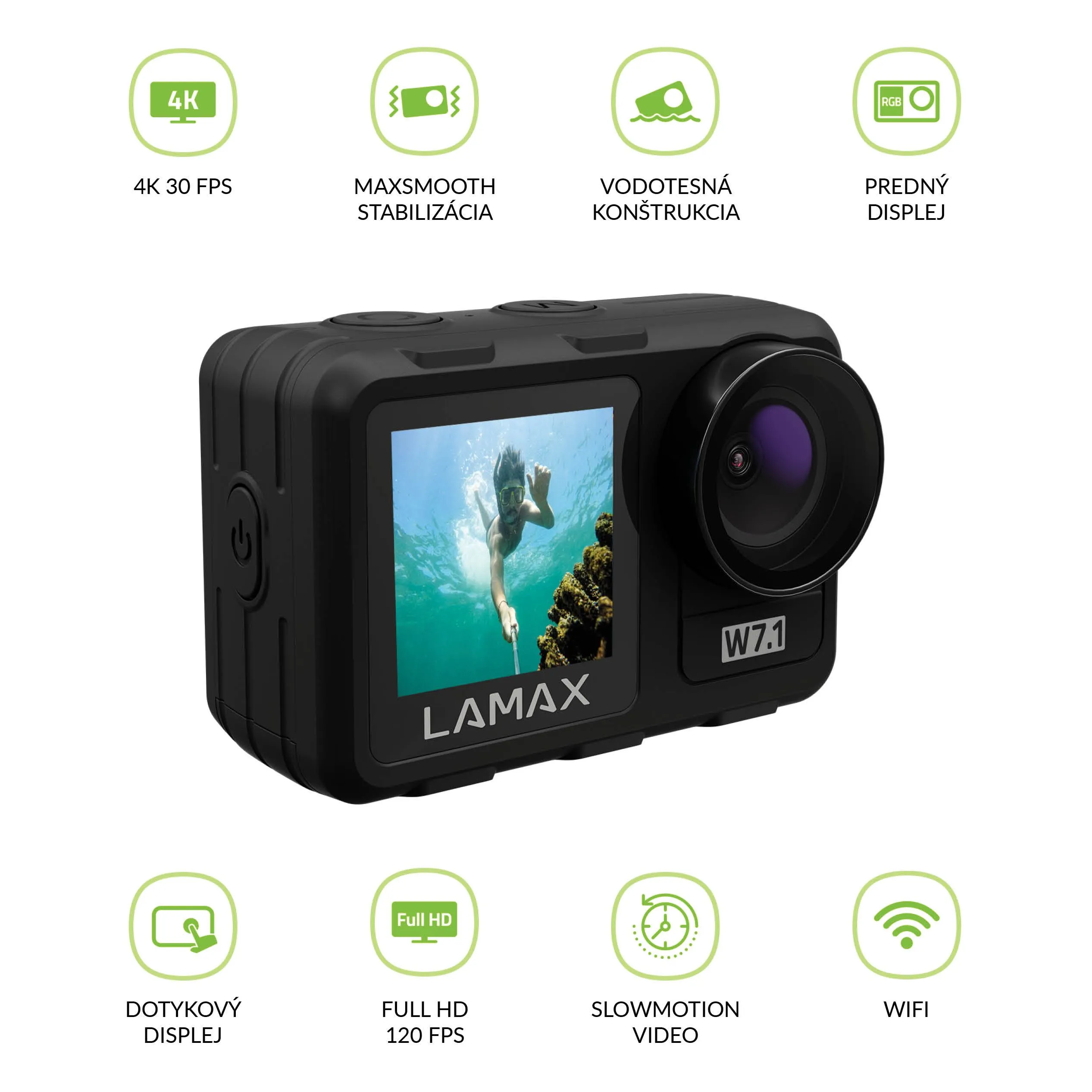 LAMAX W7.1 1×1 ks, 4K kamera